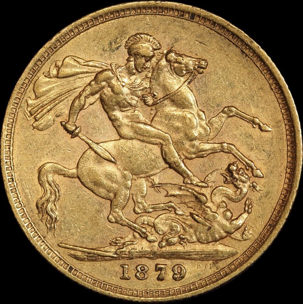 1879 Sydney Young Head Sovereign Very Fine