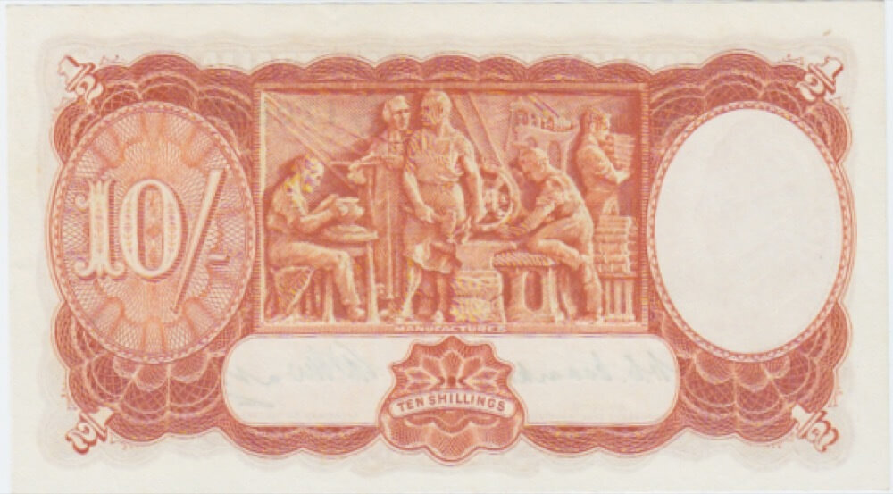 1949 Ten Shilling Coombs/Watt R14 Uncirculated