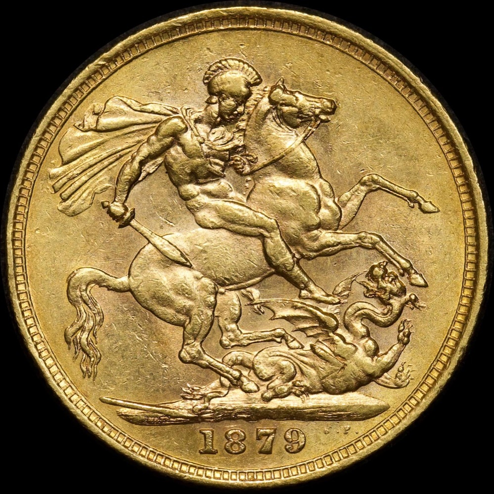 1879 Melbourne Young Head Sovereign Extremely Fine