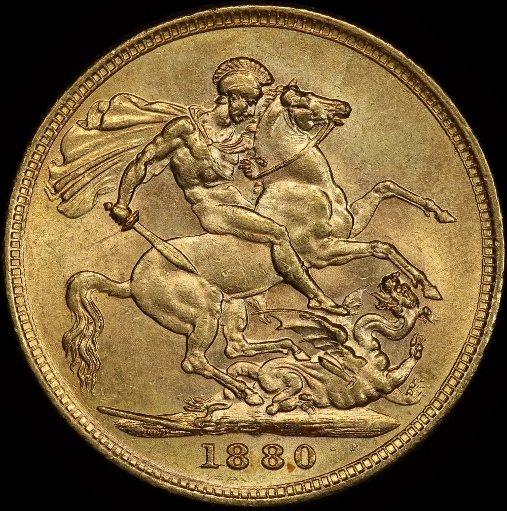 1880 Sydney Young Head Sovereign good EF