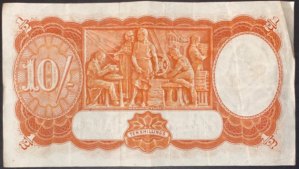 1952 Ten Shilling Coombs/Wilson R15 good VF