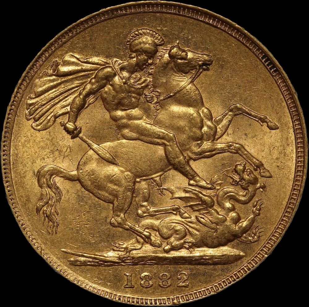 1882 Sydney Young Head Sovereign Extremely Fine