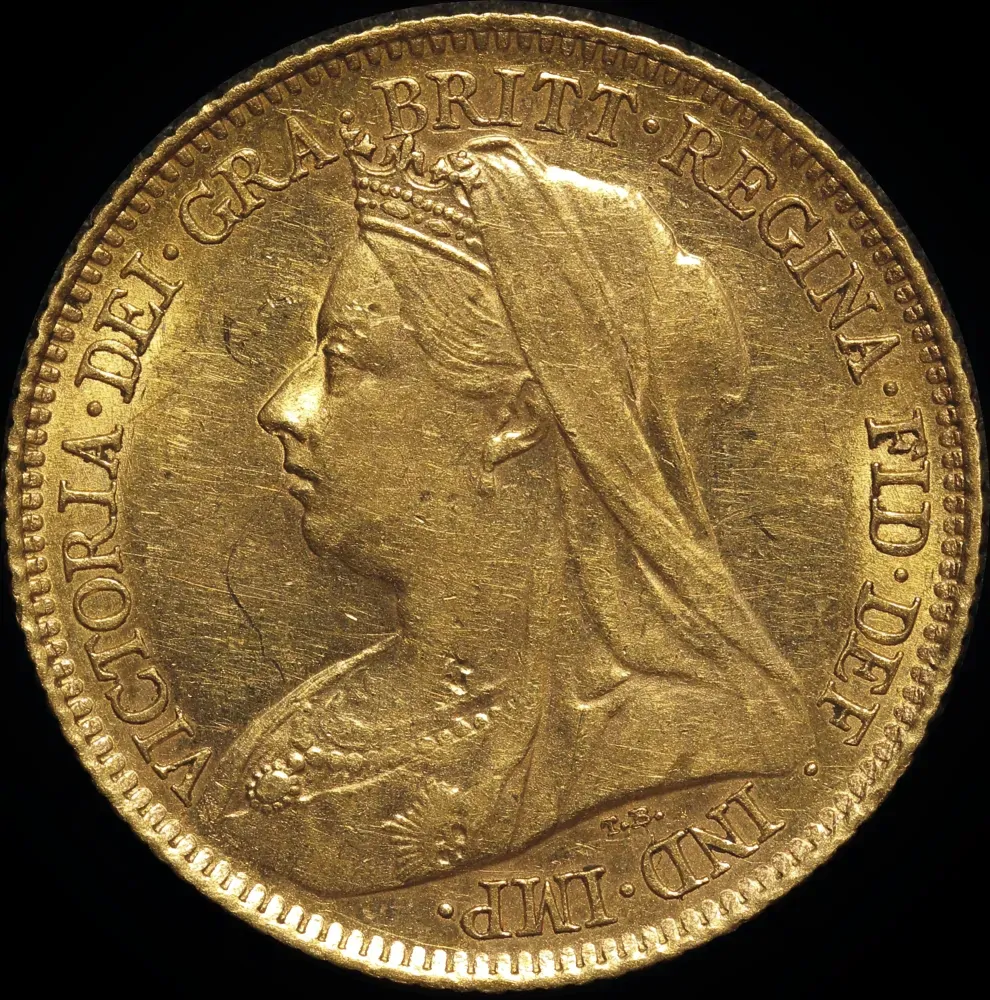 1900 Sydney Veiled Head Half Sovereign Extremely Fine