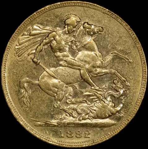 1882 Melbourne Young Head Sovereign Extremely Fine