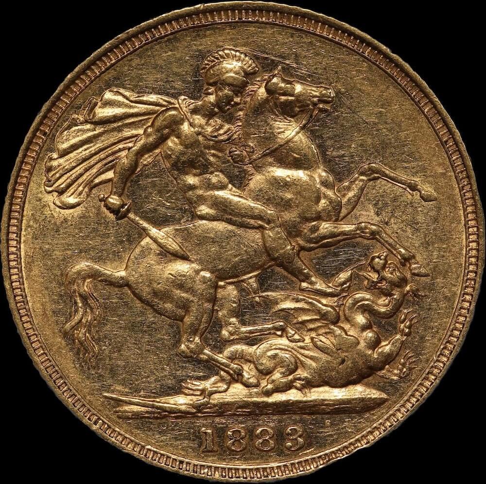 1883 Sydney Young Head Sovereign Extremely Fine