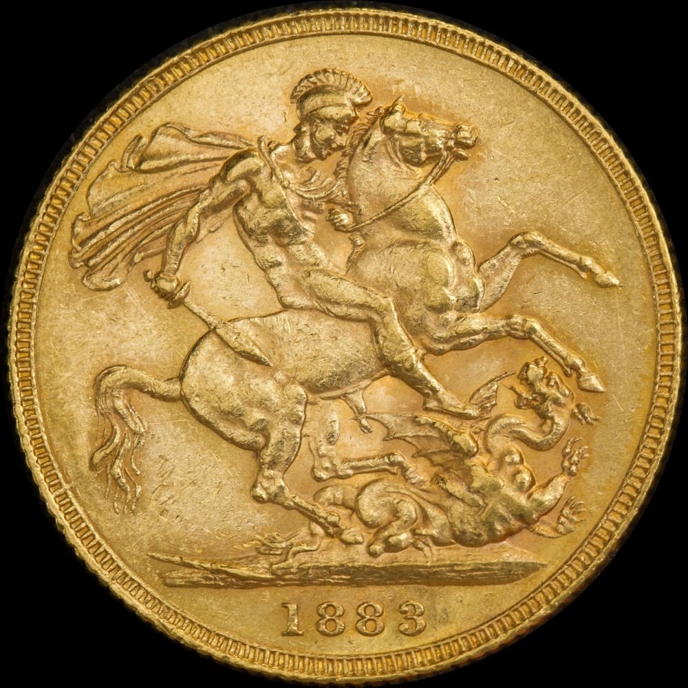 1883 Sydney Young Head Sovereign good EF