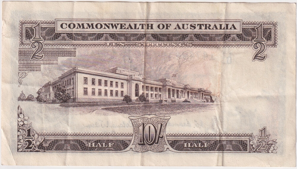 1954 Ten Shilling Coombs/Wilson R16 about EF