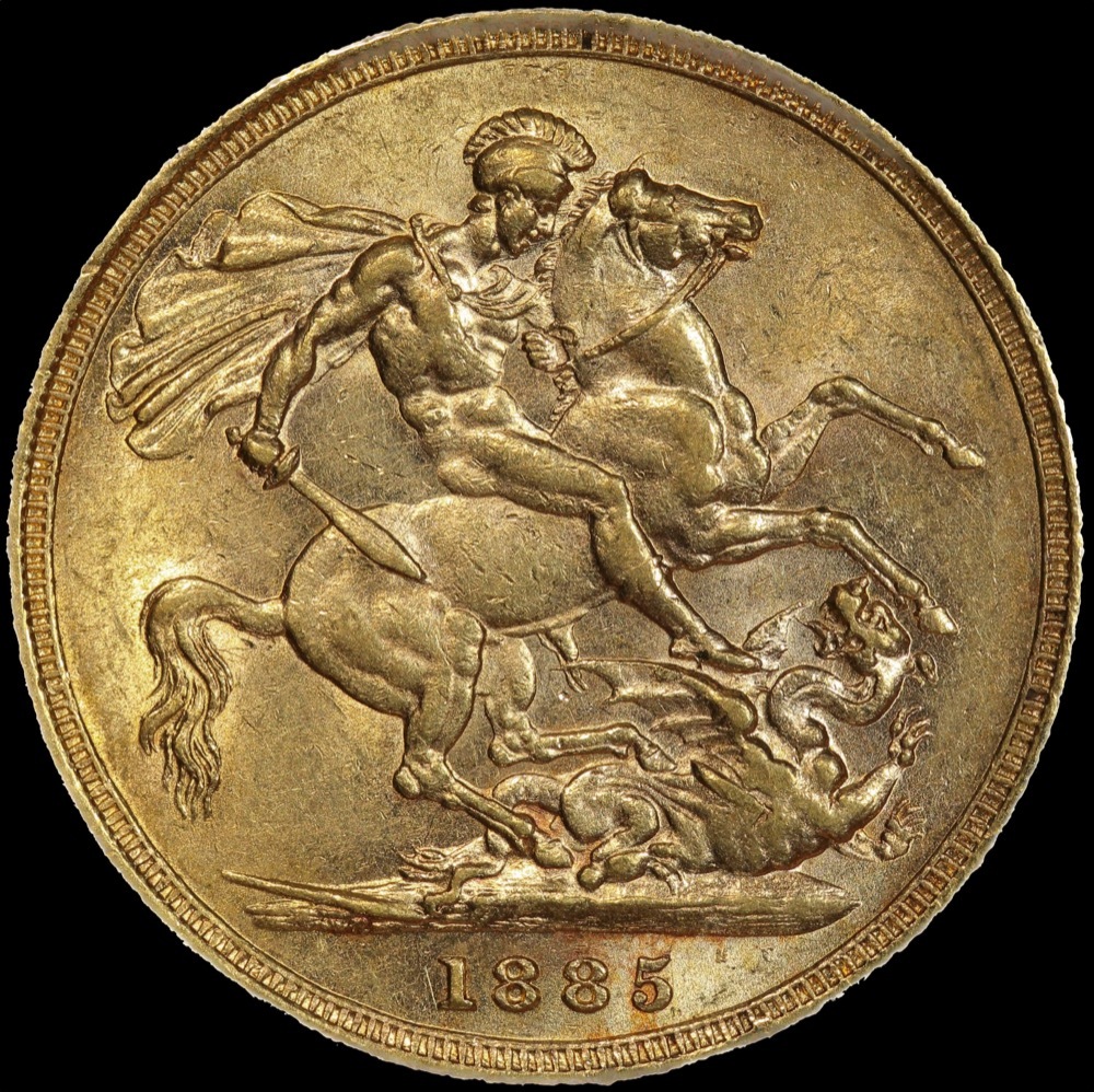 1885 Sydney Young Head Sovereign good EF