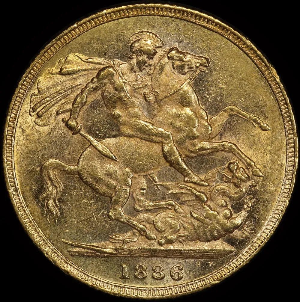 1886 Sydney Young Head Sovereign Extremely Fine