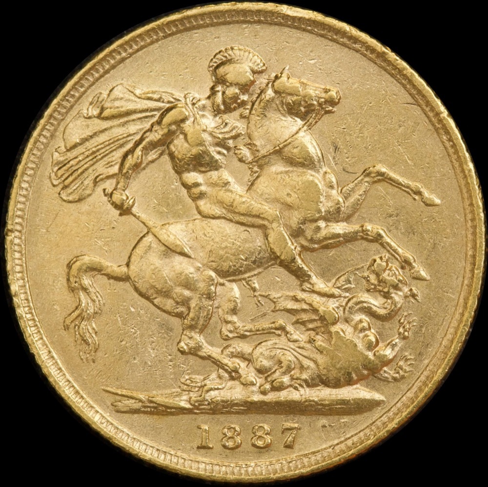 1887 Sydney Young Head Sovereign Extremely Fine