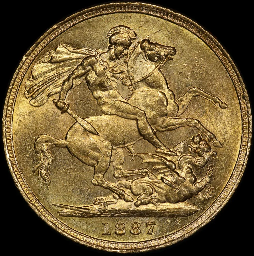 1887 Sydney Young Head Sovereign good EF