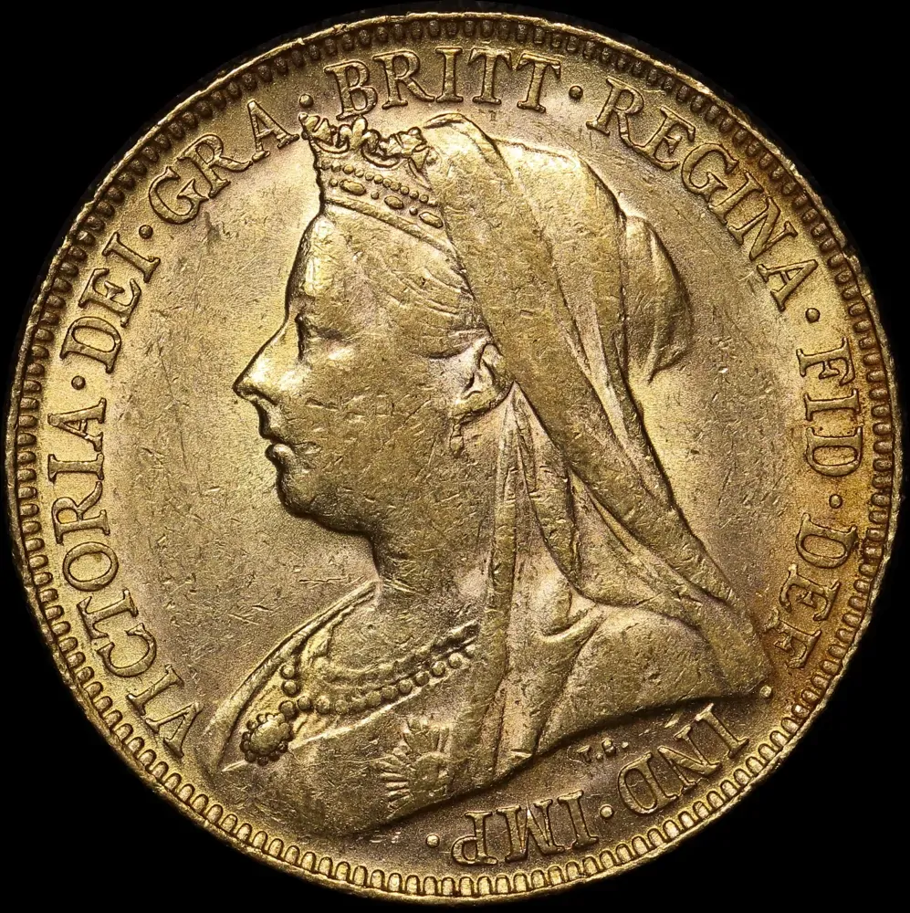 1899 Perth Veiled Head Sovereign good EF