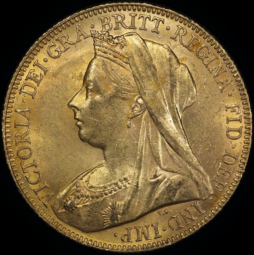 1900 Perth Veiled Head Sovereign Extremely Fine