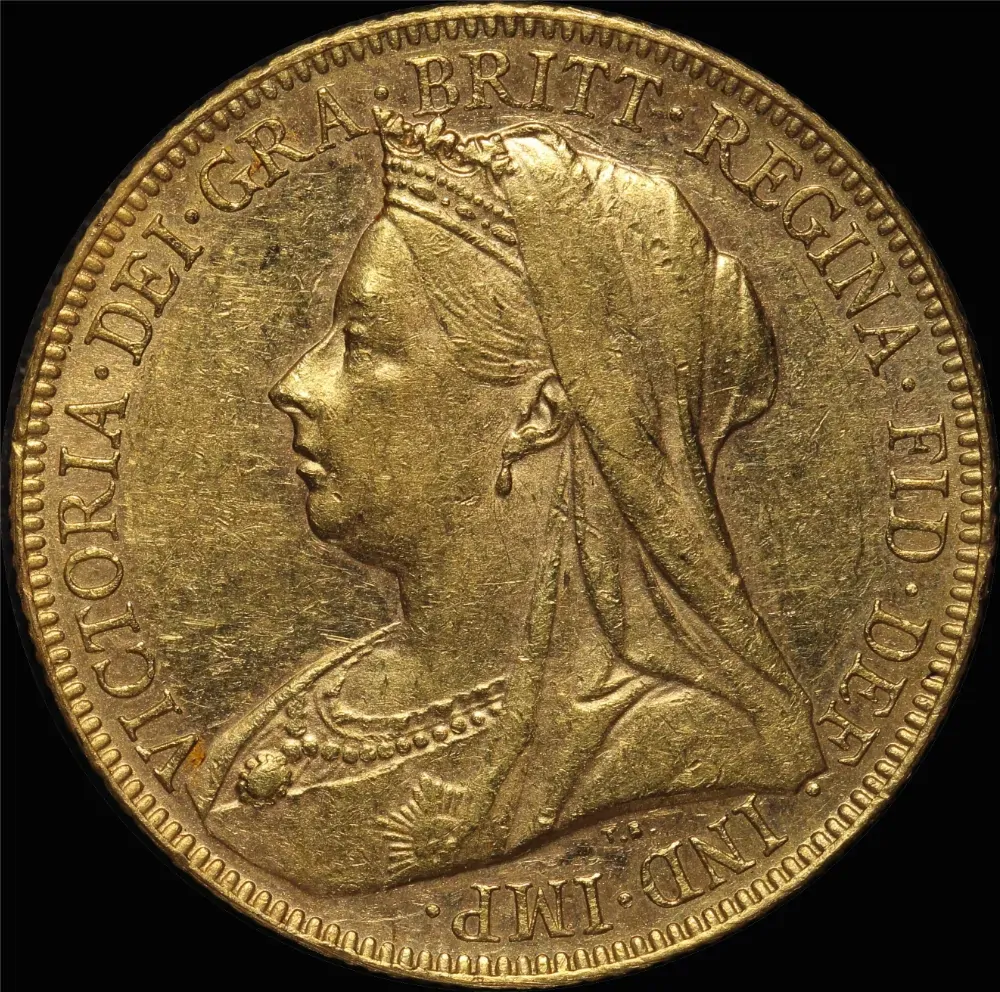 1900 Perth Veiled Head Sovereign good EF product image