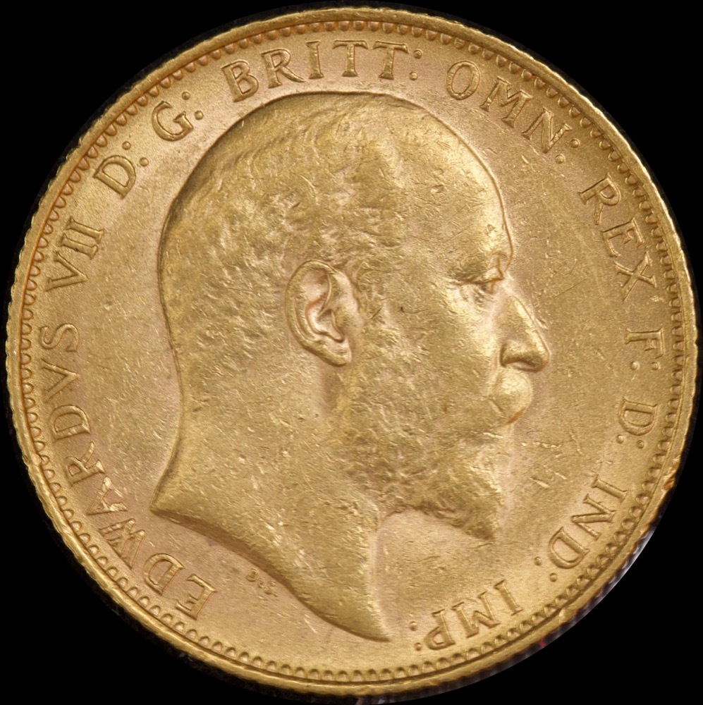 1901 Perth Veiled Head Sovereign good VF