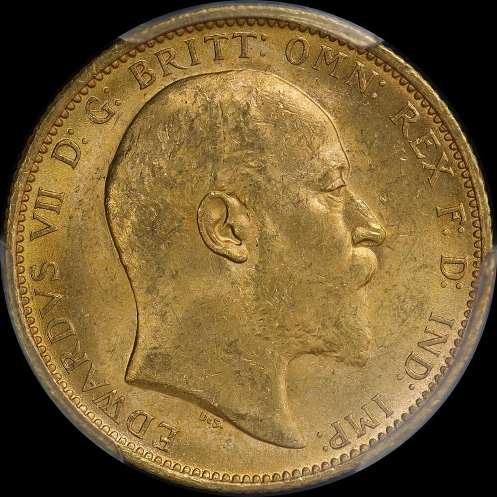 1903 Sydney Edward VII Sovereign Choice Unc (PCGS MS63)
