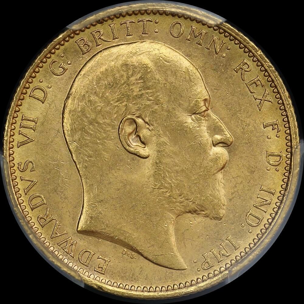 1904 Sydney Edward VII Sovereign Choice Unc (PCGS MS63)