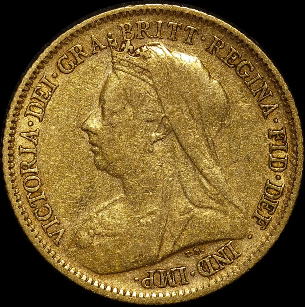 1900 Sydney Veiled Head Half Sovereign Very Fine