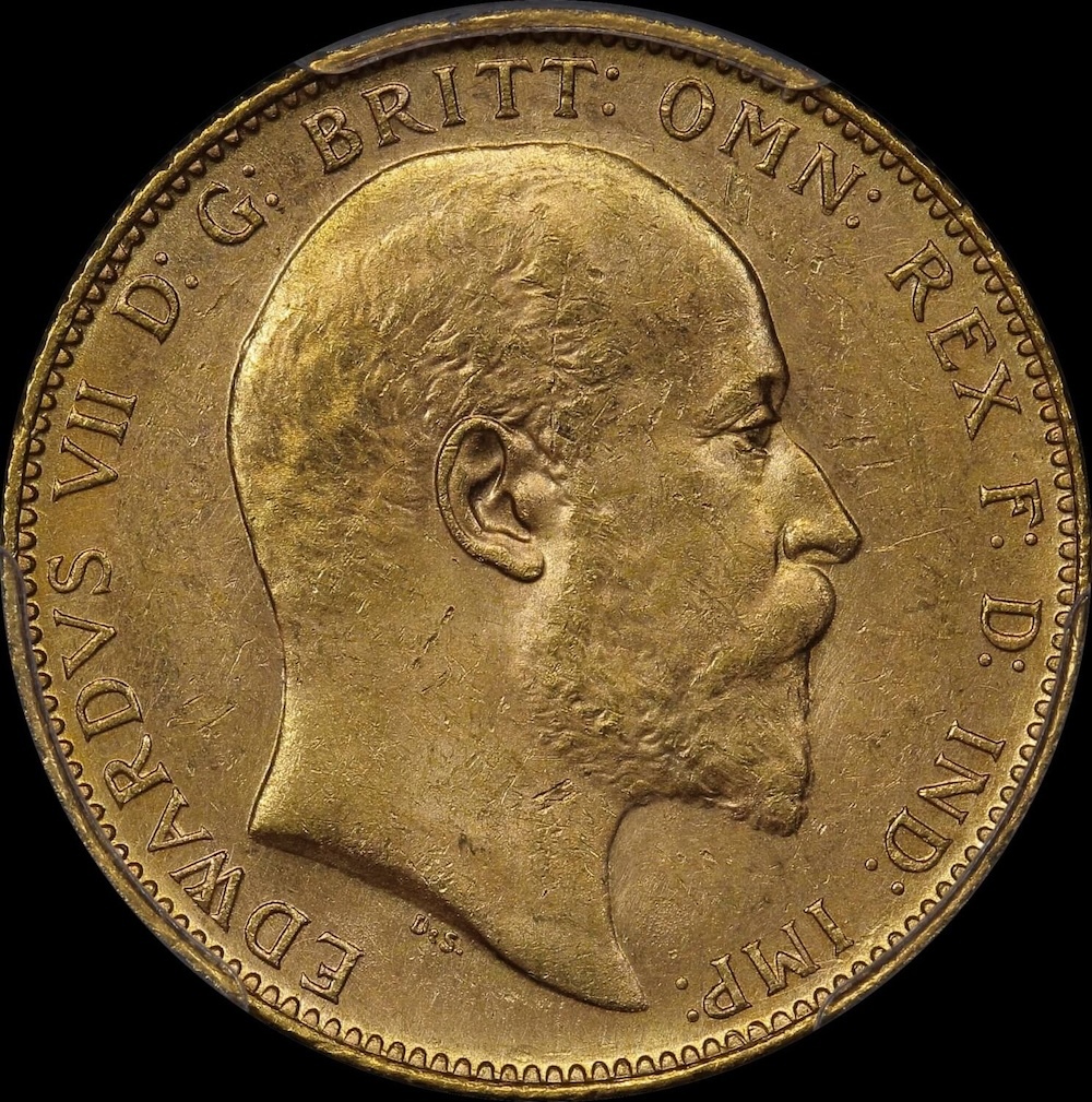 1905 Perth Edward VII Sovereign Unc (PCGS MS62)
