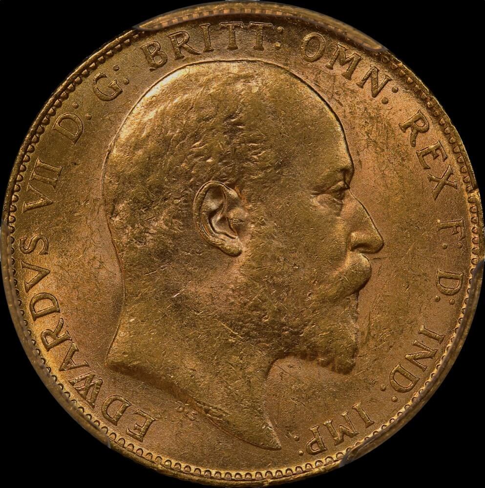 1906 Perth Edward VII Sovereign PCGS AU58