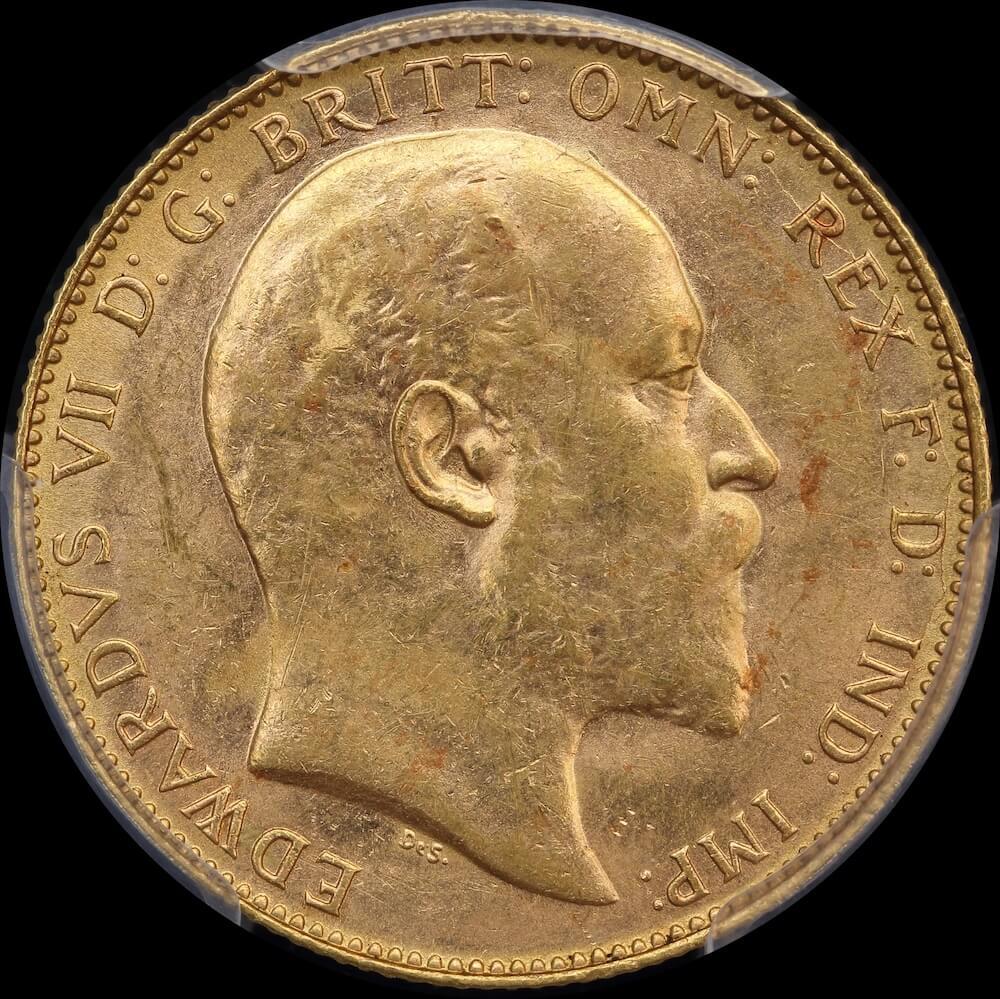 1910 Perth Edward VII Sovereign Unc (PCGS MS62)