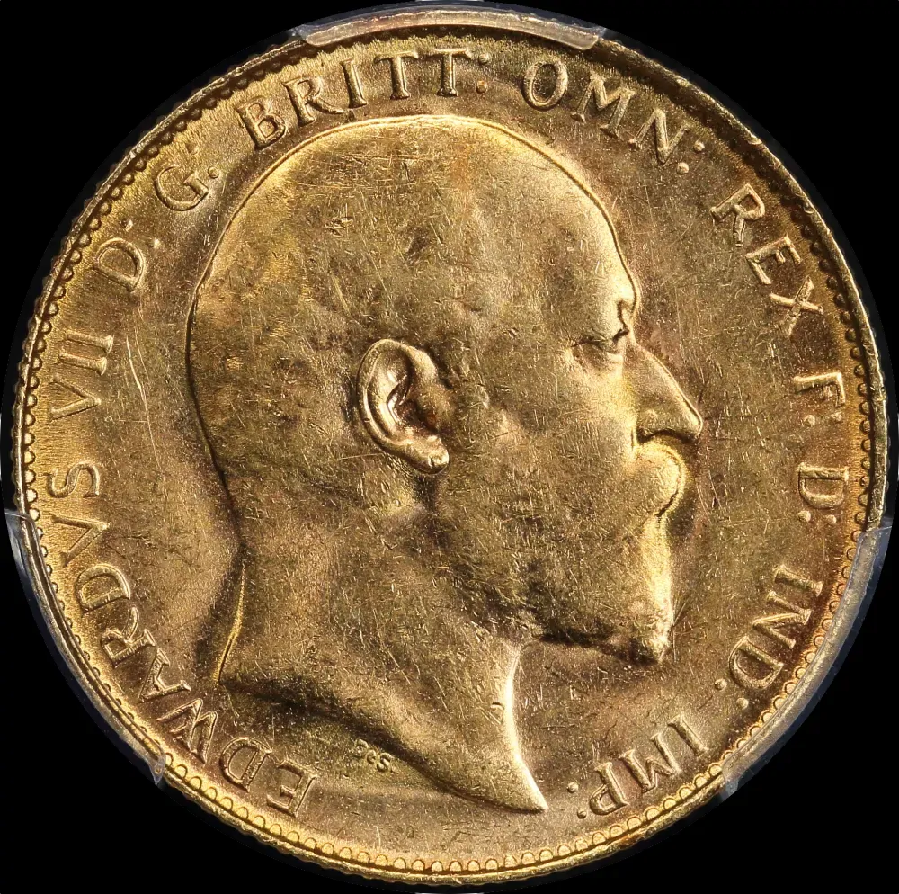 1910 Perth Edward VII Sovereign Unc (PCGS MS62)