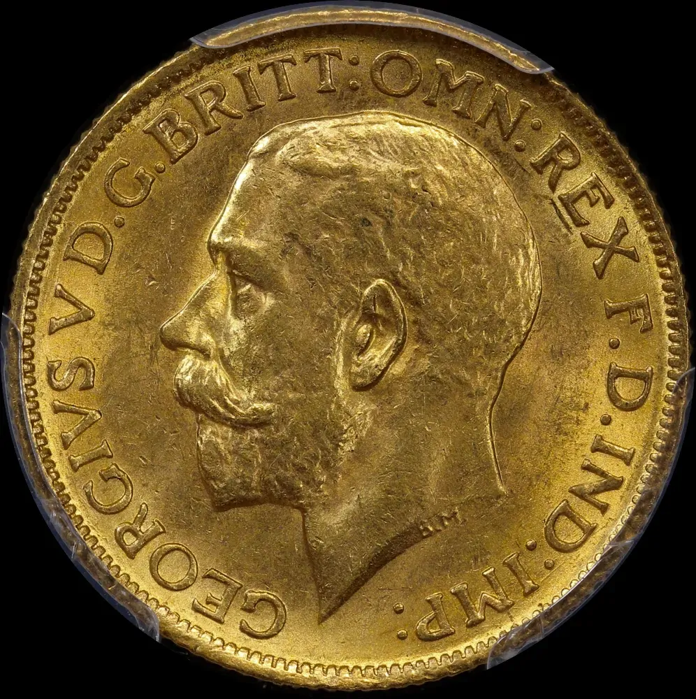 1911 Sydney George V Large Head Sovereign PCGS MS63