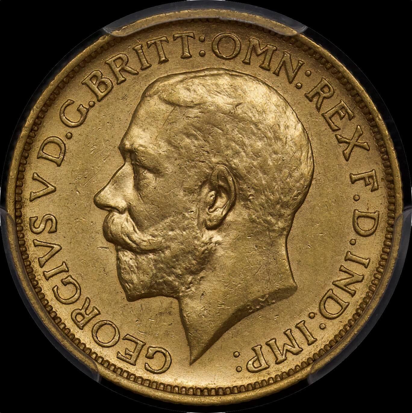 1911 Sydney George V Large Head Sovereign PCGS AU55