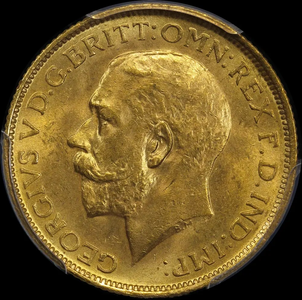 1912 Sydney George V Large Head Sovereign PCGS MS64