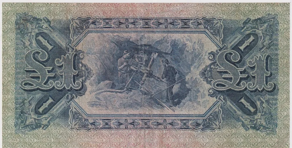 1918 One Pound Cerutty/Collins R21 Fine