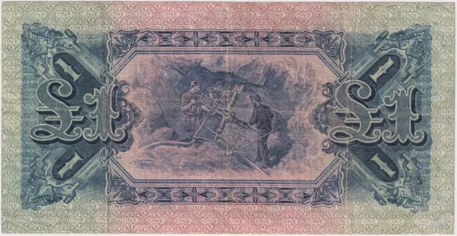 1918 One Pound Cerutty/Collins R21 Very Fine