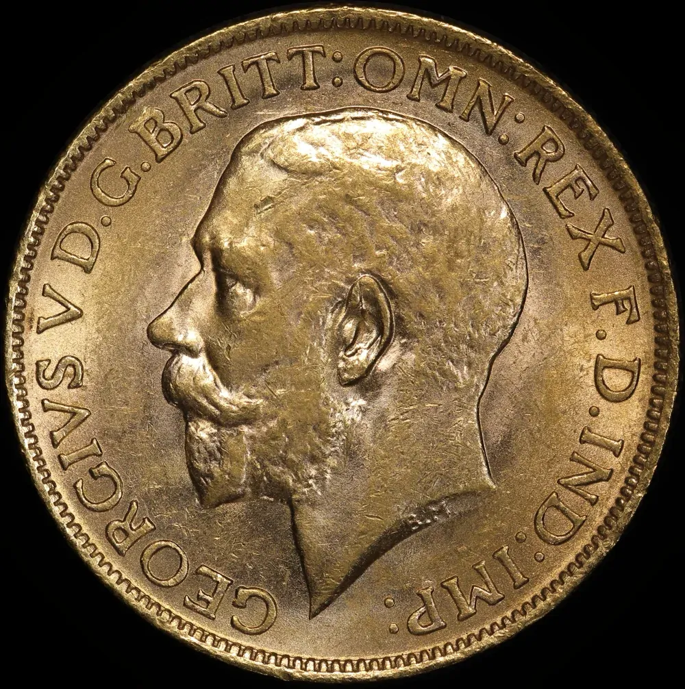 1914 Perth George V Large Head Sovereign about Uncirculated product image
