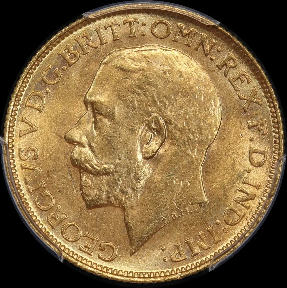 1915 Sydney George V  Sovereign Choice Unc (PCGS MS63)