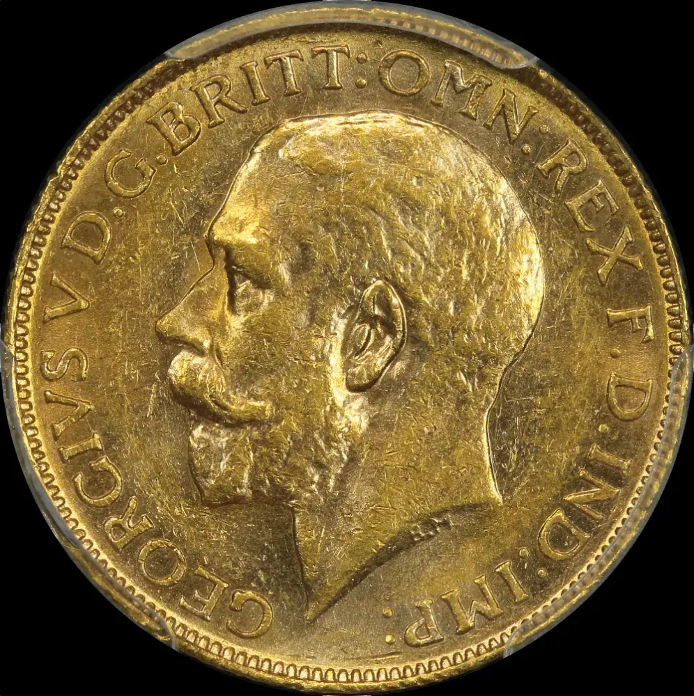 1915 Perth George V Large Head Sovereign PCGS MS61
