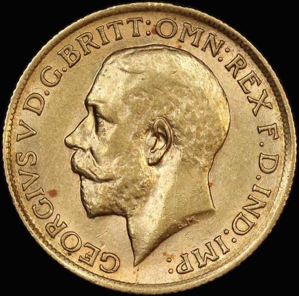 1924 Sydney George V Large Head Sovereign PCGS AU55