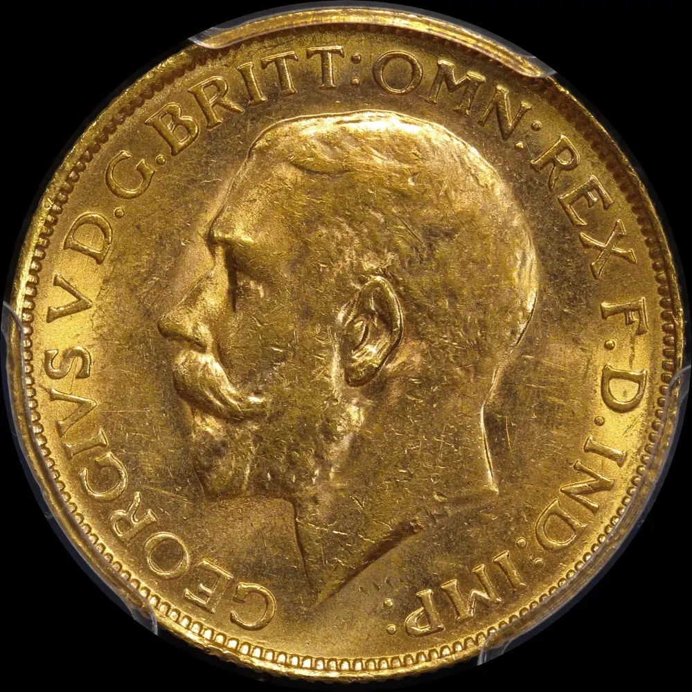1924 Perth George V Large Head Sovereign Choice Unc (PCGS MS63)