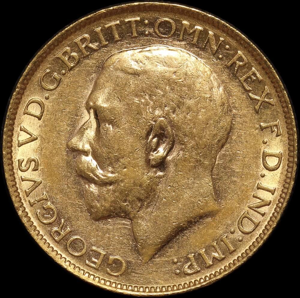 1924 Perth George V Large Head Sovereign good VF