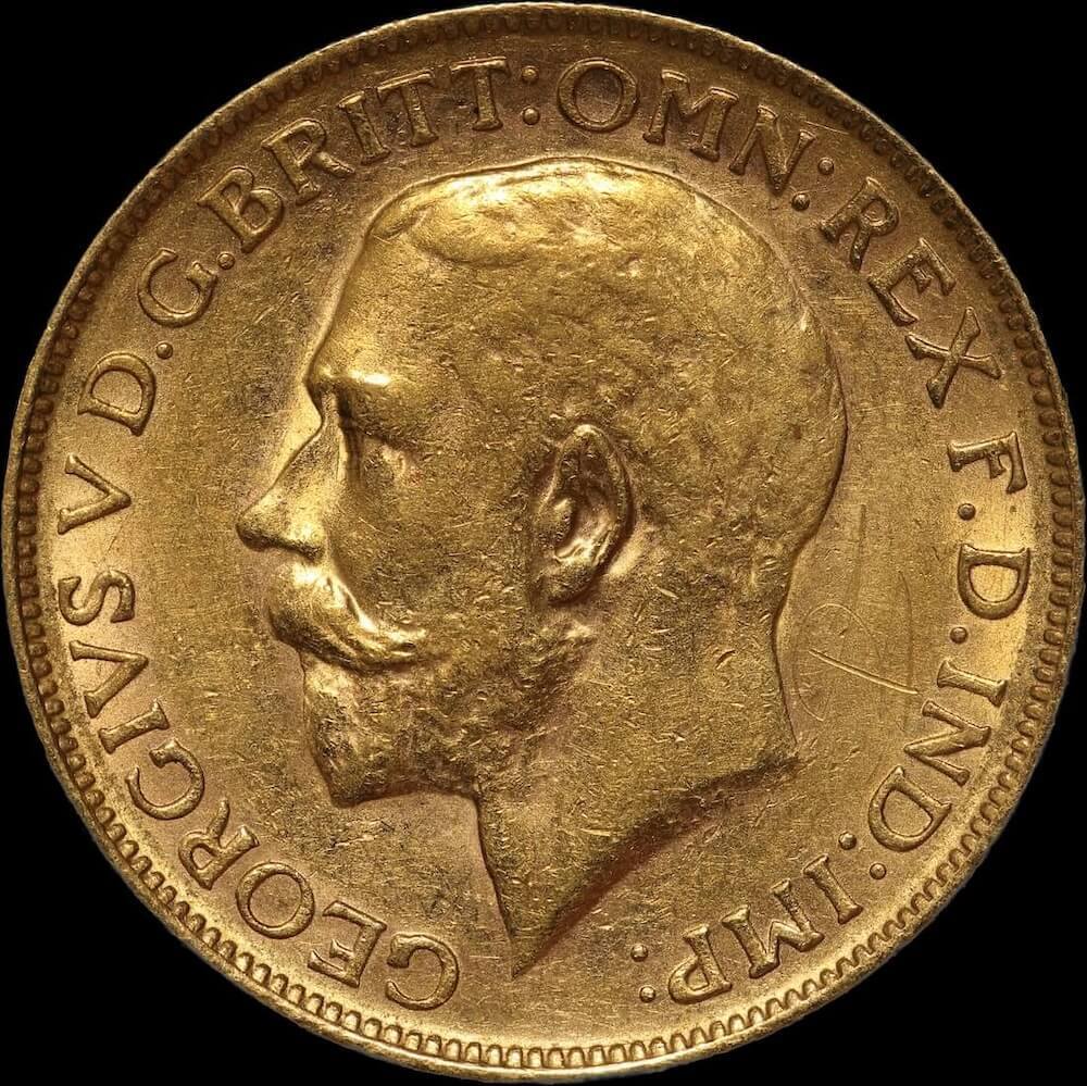 1924 Perth George V Large Head Sovereign Very Fine