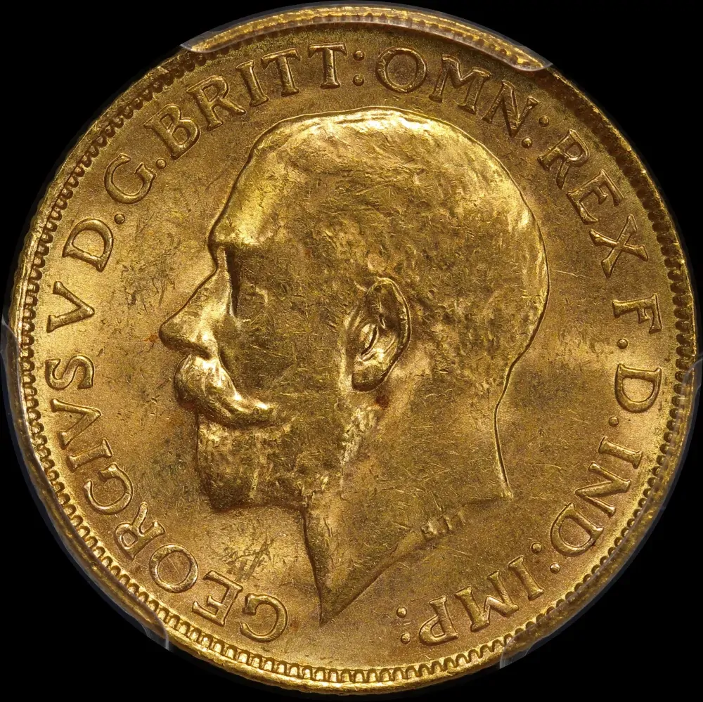 1926 Melbourne George V Large Head Sovereign Choice Unc (PCGS MS63)