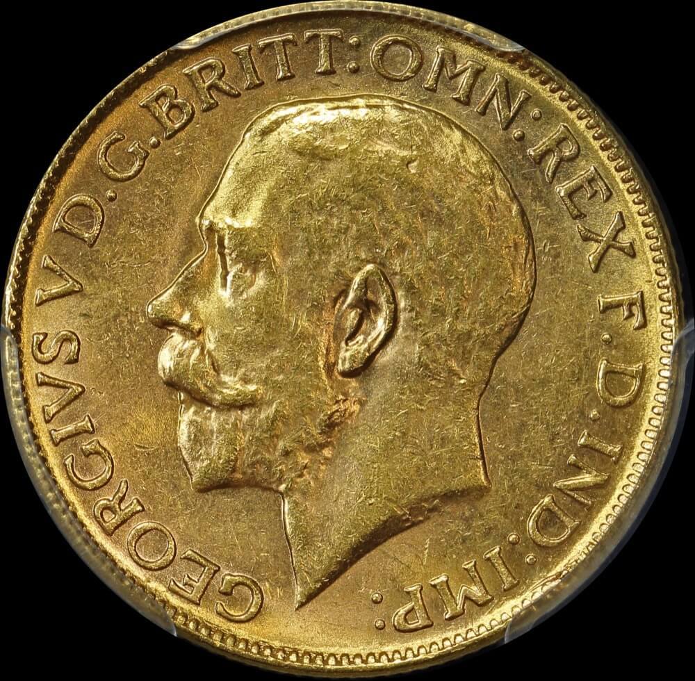 1926 Perth George V Large Head Sovereign PCGS AU58