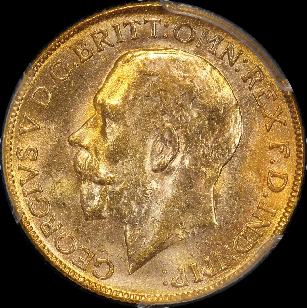 1926 Perth George V Large Head Sovereign PCGS MS63 product image
