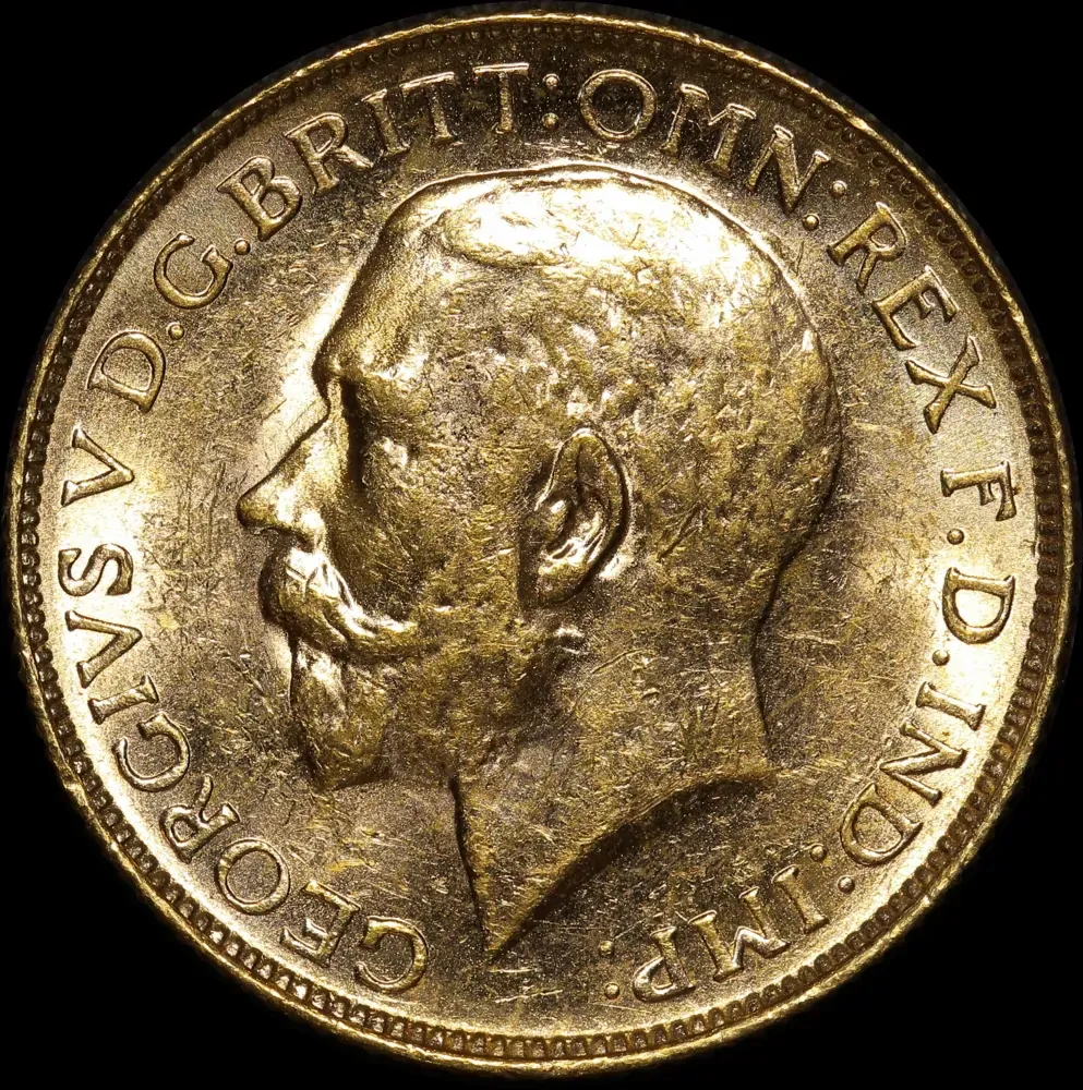 1927 Perth George V Large Head Sovereign good EF