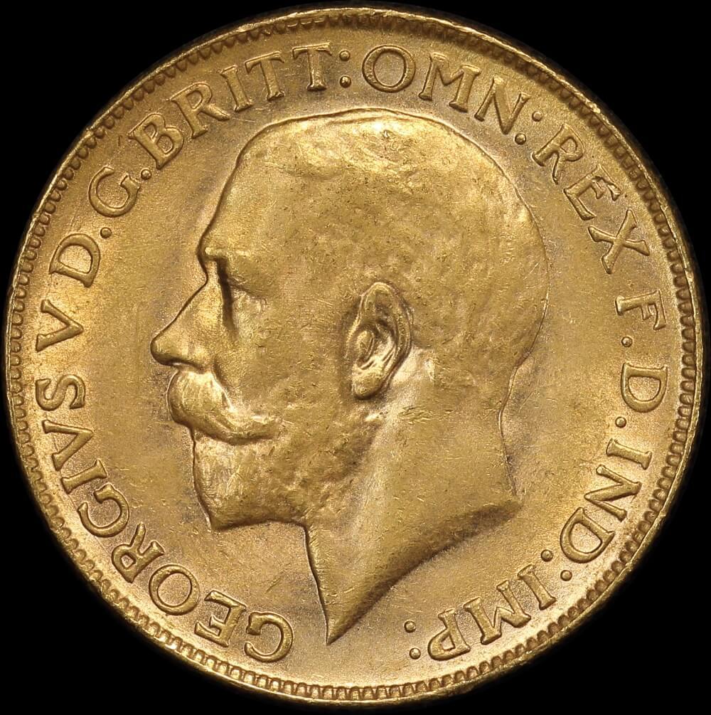 1928 Perth George V Large Head Sovereign EF