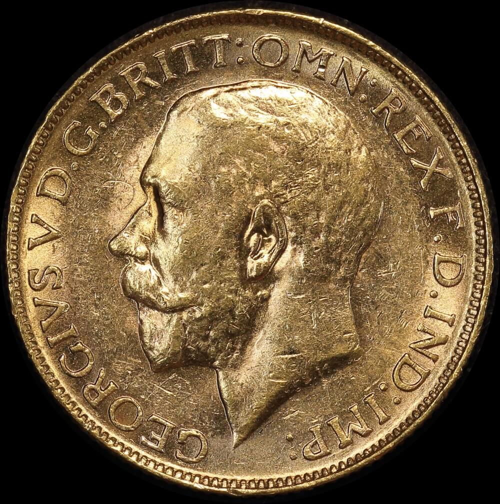 1928 Perth George V Large Head Sovereign good VF