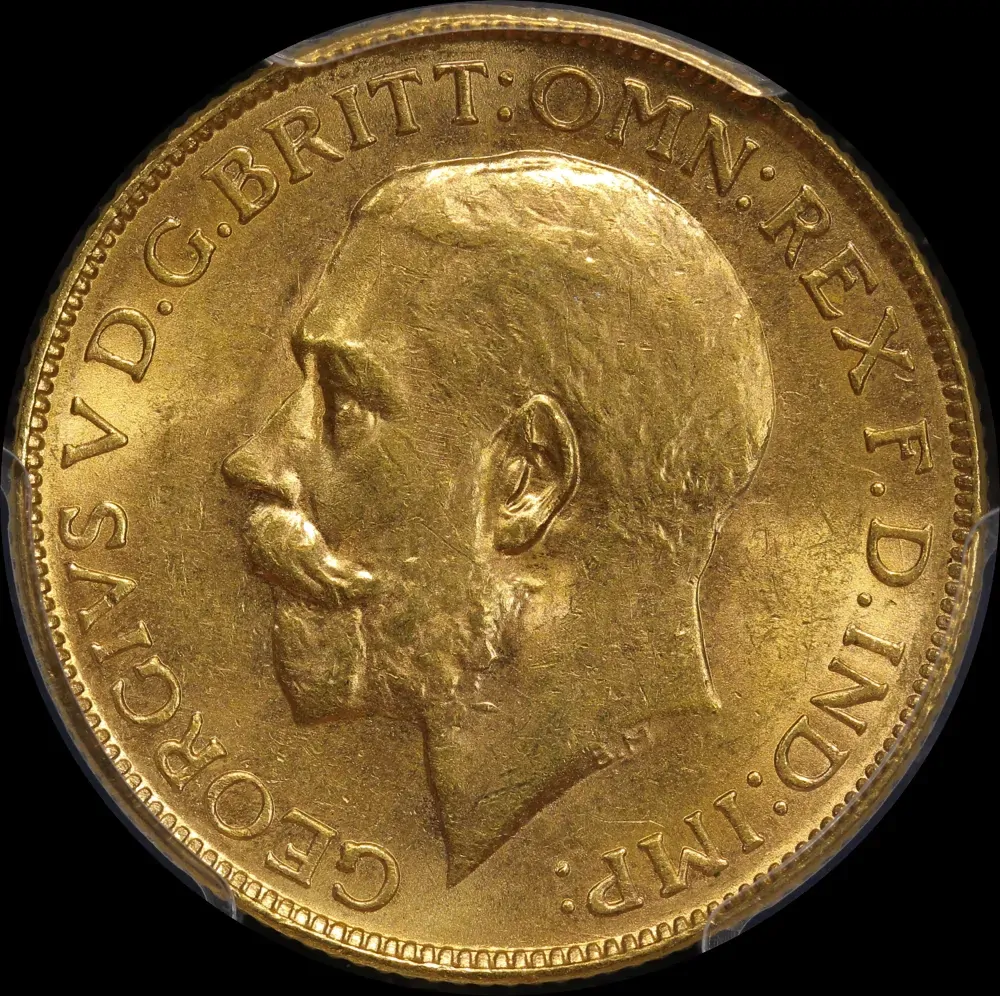 1928 Perth George V Large Head Sovereign Unc (PCGS MS62)