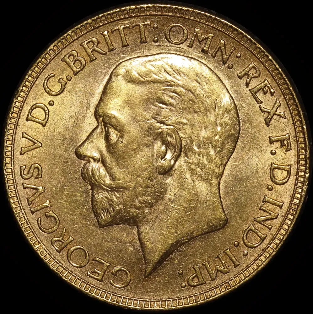 1929 Perth George V Small Head Sovereign about Unc