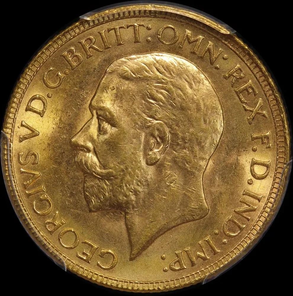 1929 Perth George V Small Head Sovereign Choice Unc (PCGS MS63) product image