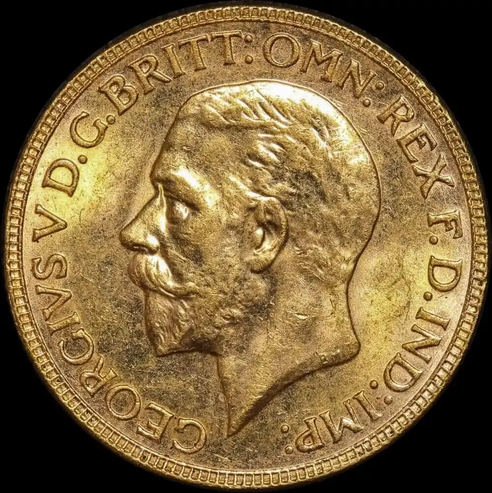 1931 Perth George V Small Head Sovereign about Unc