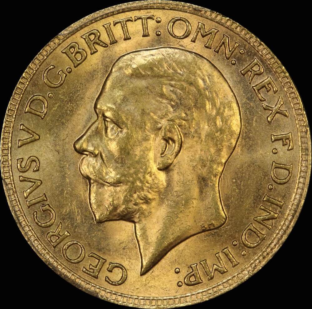 1931 Perth George V Small Head Sovereign Choice Unc (PCGS MS64)