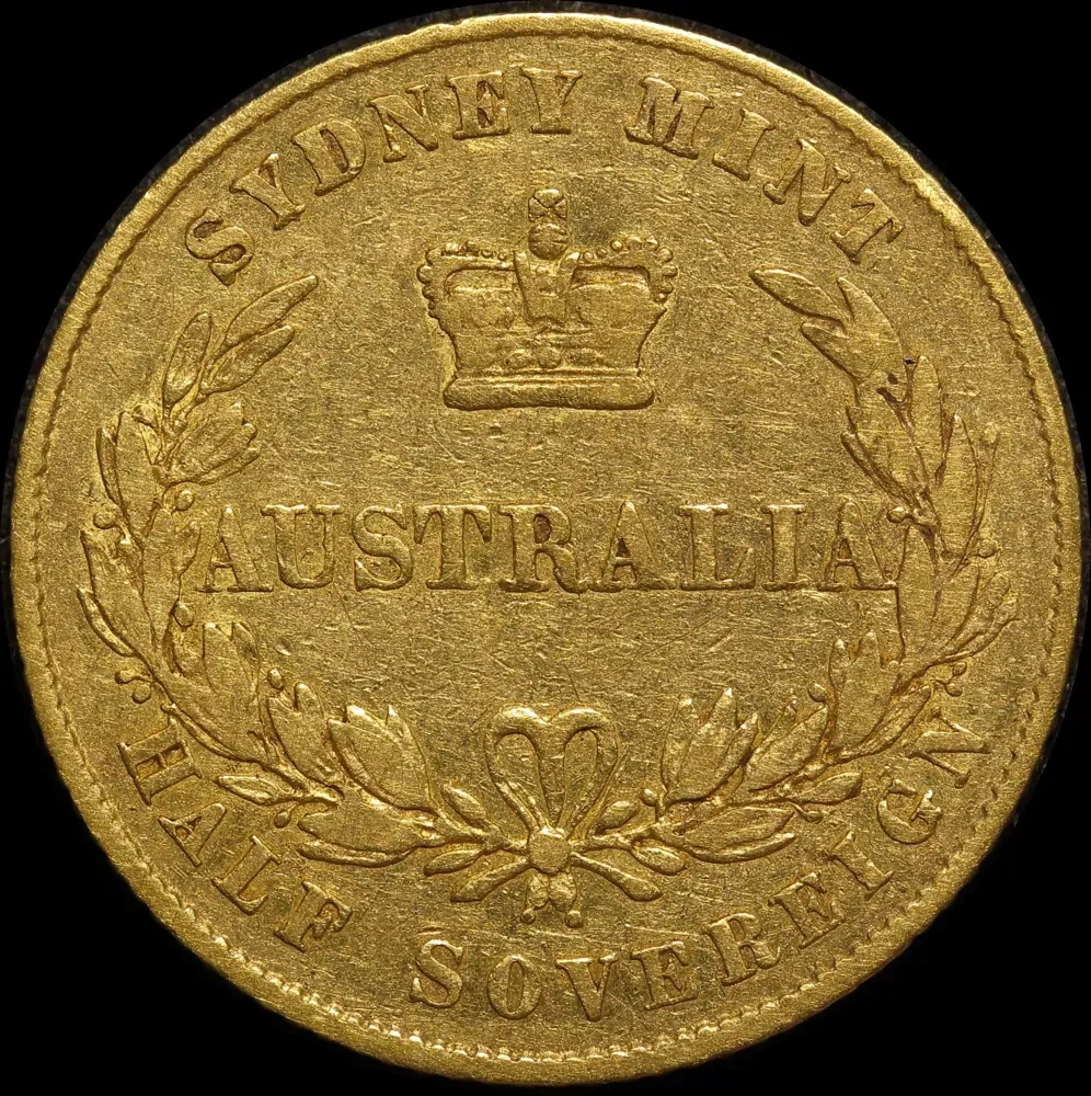 1856 Sydney Mint Type I Half Sovereign Fine